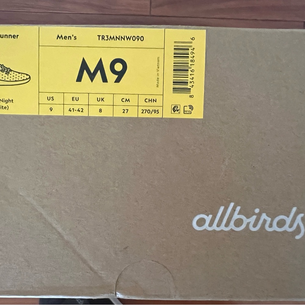 ALLBIRDS MENS Knit Sneakers NAVY/INK SIZE 9 NEW - Picture 2 of 5